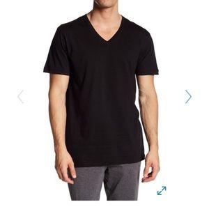 2(X)IST NEW Set of 3 Mens Basic V-Neck Tee BLACK